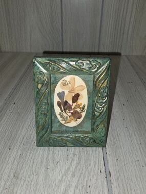 Vintage Pressed Dried Flowers Miniature Picture Cottagecore Decor Boho